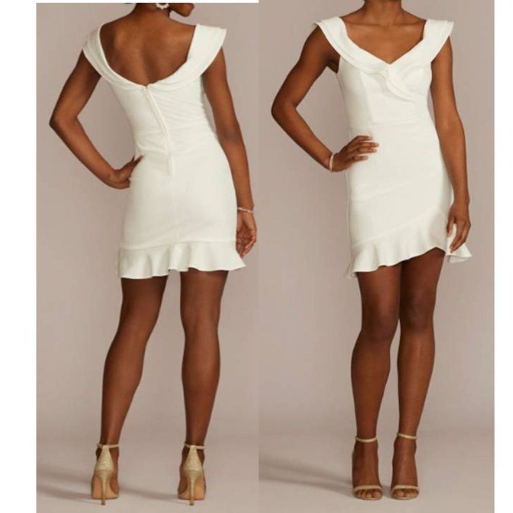 CITY TRIANGLES Womens Stretch Crepe Cocktail Dress Prom Graduation